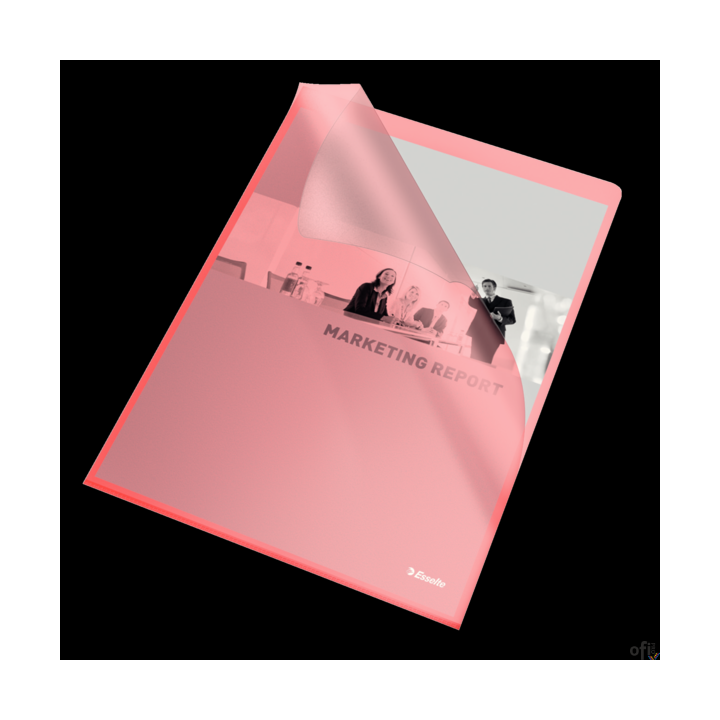 Ofertówki groszkowe A4 115mic czerwone (25szt) ESSELTE 60833