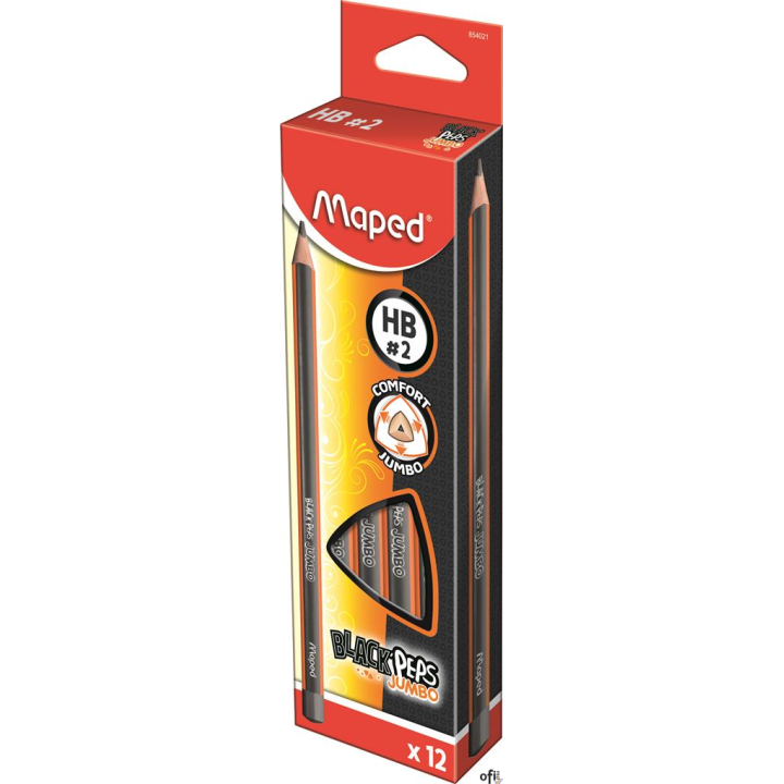 Ołówek BLACKPEPS JUMBO HB 854021 MAPED