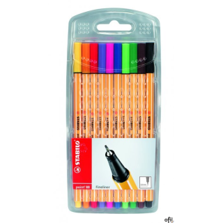 Cienkopis STABILO point 8810 0.4mm zestaw 10szt.