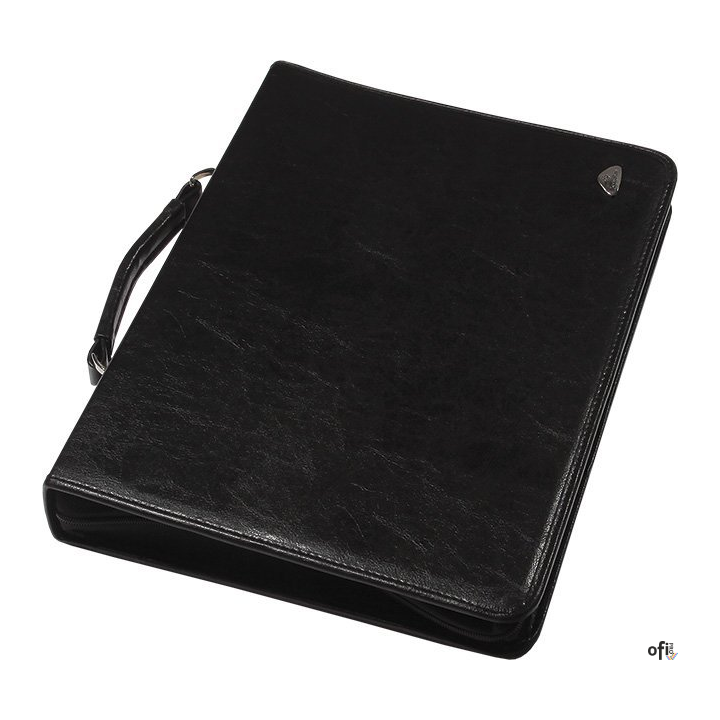 Teczka aktówka A4 ecoskóra z rączką czarna 0317/0417-0003-01 PANTA PLAST