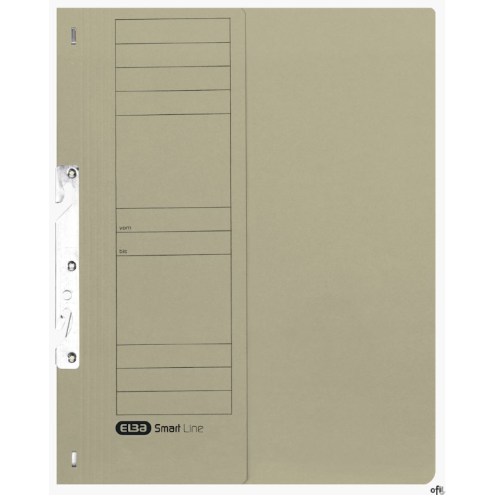 Skoroszyt kartonowy ELBA 1/2 A4, hakowy, szary, 100551894