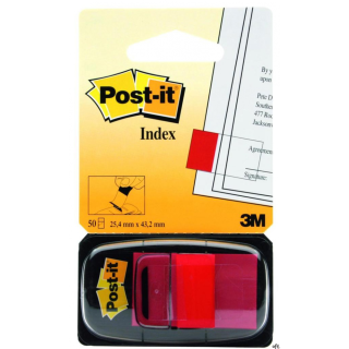 Zakładki indeksujące POST-IT 25x43mm czerwone 680-1 50sztuk 3M