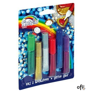 Klej brokatowy FIORELLO GR-BK06 6 kolorów x6ml 170-2229