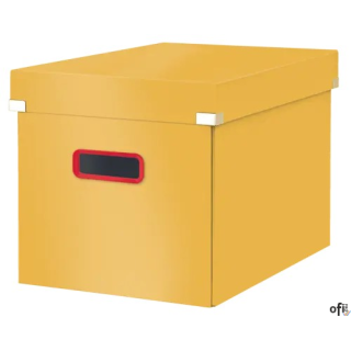 Pudełko do przechowywania Leitz C&S Cosy, duże, rozmiar L, żółte, 53470019
