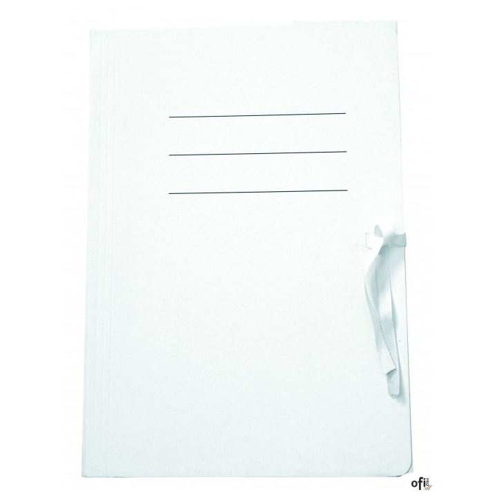 Teczka A4 z tasiemką do akt 300g/m2 biała UNIPAP