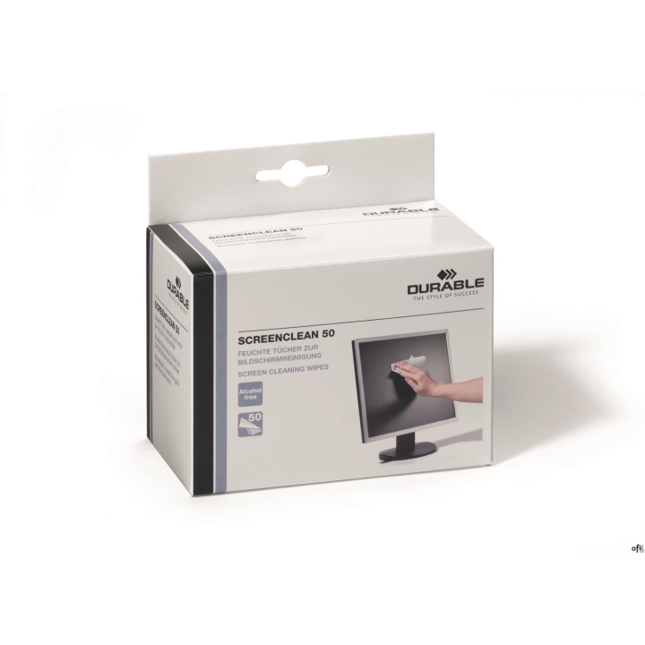 Chusteczki do czyszczenia ekranów DURABLE (578702) 50szt