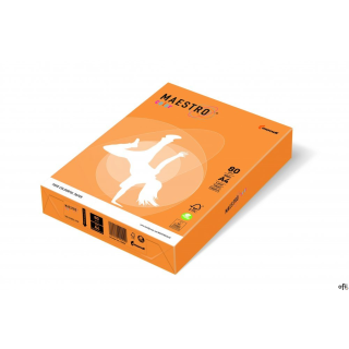 Papier xero MAESTRO COLOR A4 80g NEOOR neonowy odcień pomarańczowy