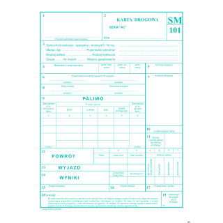 Karta drogowa A5, 80 kartek offset, 10-802-3 DOTTS