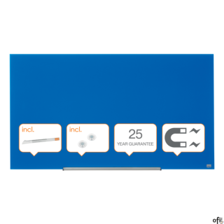 Szklana tablica Nobo Impression Pro 1260x710mm, niebieska