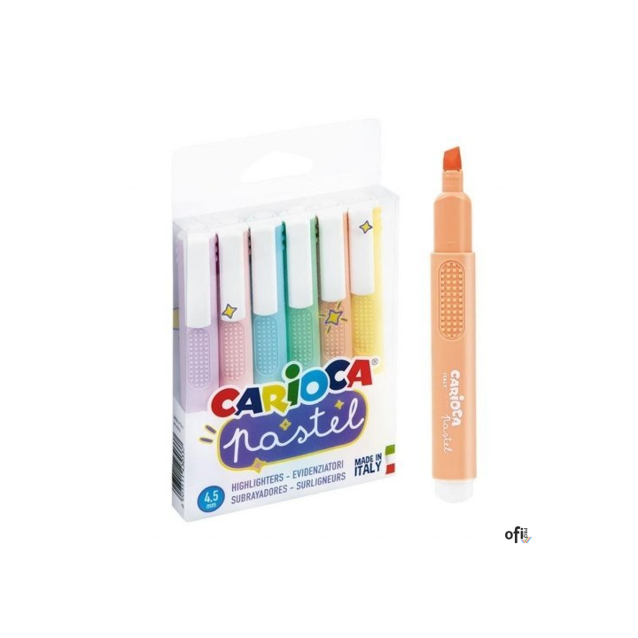 Zakreślacz pastelowy CARIOCA 6 kolorów 160-2224
