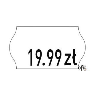 Etykiety cenowe w rolce do metkownicy jednorzędowej Meto 22x12 mm, białe opakowanie 6 rolek M30014353