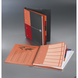 Kołonotatnik A4 80 kartek, kratka / tagi, INTERNATIONAL ORGANISERBOOK, OXFORD, 100102777