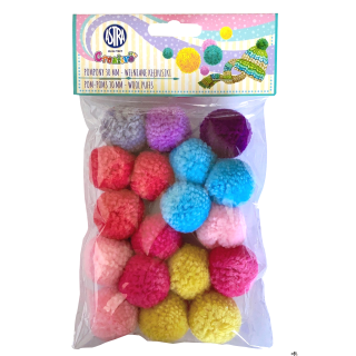 Pompony 30 mm - Wełniane kłębuszki ASTRA, 335121013