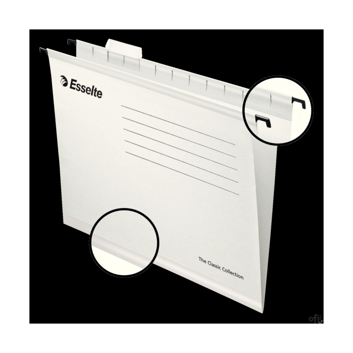 Teczki zawieszane Esselte Classic A4, biały, 25 szt. PENDAFLEX 90319