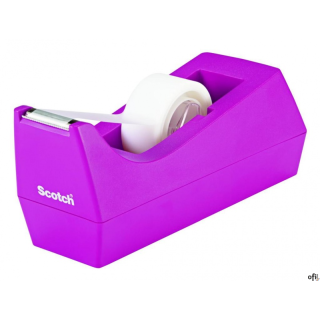 Dyspenser do taśm SCOTCH_ (C-38-M), w zestawie taśma Magic 19mmx8,9m, fioletowy