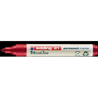 Marker EDDING permanentny ekologiczny okrągła końcówka czerwony 21/002/cz ed (X)