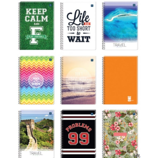 Kołonotatnik A4 50k kratka miękka oprawa INTERDRUK