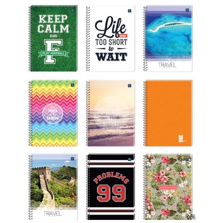 Kołonotatnik A4 50k kratka miękka oprawa INTERDRUK