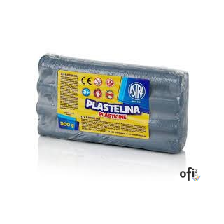 Plastelina metaliczna Astra 500g srebrna, 303117015