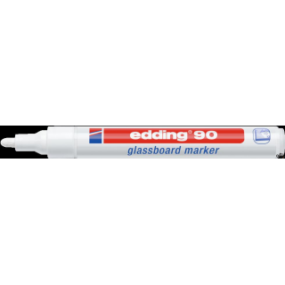 Marker EDDING do tablic szklanych biały 90/049/b ed suchościeralny