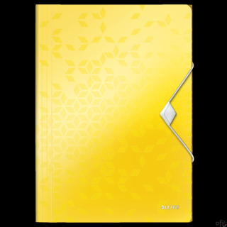 Teczka z gumką PP Leitz WOW, 15 mm, żółta 45990016