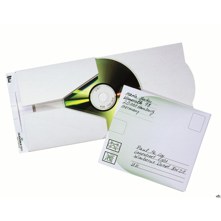 CD MAIL, koperta do wysyłki CD Biały 521102 D URABLE