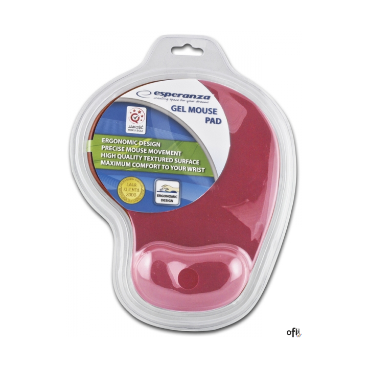 Podkładka żelowa pod mysz czerwona EA137R ESPERANZA