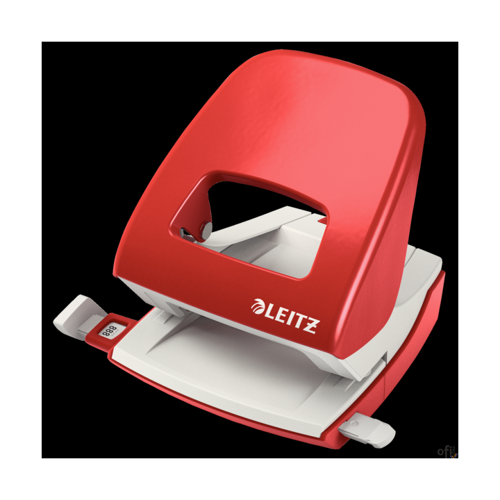 Dziurkacz 5008 LEITZ czerwony 30 kartek duży metalowy 50080025