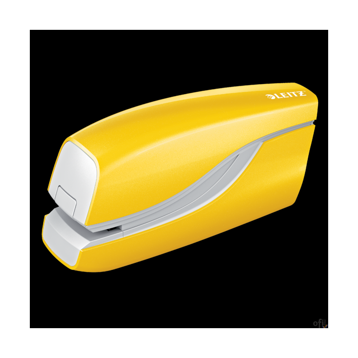 Zszywacz elektryczny na baterie WOW, żółty, 3 lata gwarancji, 10 kartek 55661016 LEITZ