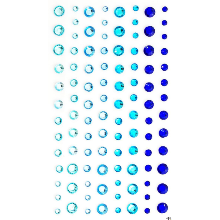 Kryształki samoprzylepne 3-6mm niebie. (104) 251109 GALERIA PAPIERU