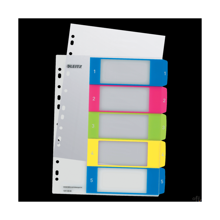 Przekładki plastikowe LETIZ WOW 1-5 12410000 do zadruku LEITZ