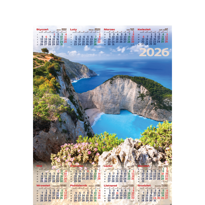 Kalendarz Plakatowy B-1, P03 - KLIFY 2026