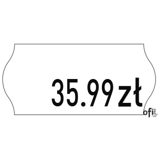 Etykiety cenowe w rolce do metkownicy jednorzędowej Meto, 26x12 mm, białe opakowanie 6 rolek M30014350