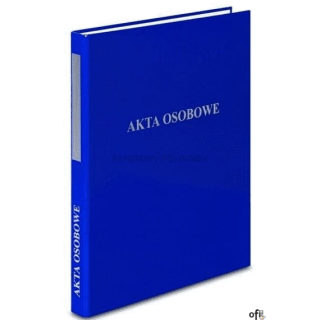 Segregator A4/2, dwuringowy, AKTA OSOBOWE niebieski VAUPE, 030/03