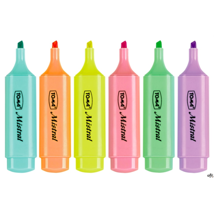 Zakreślacz MISTRAL, szeroka końcówka 1-5mm, zielony TO-334 Toma