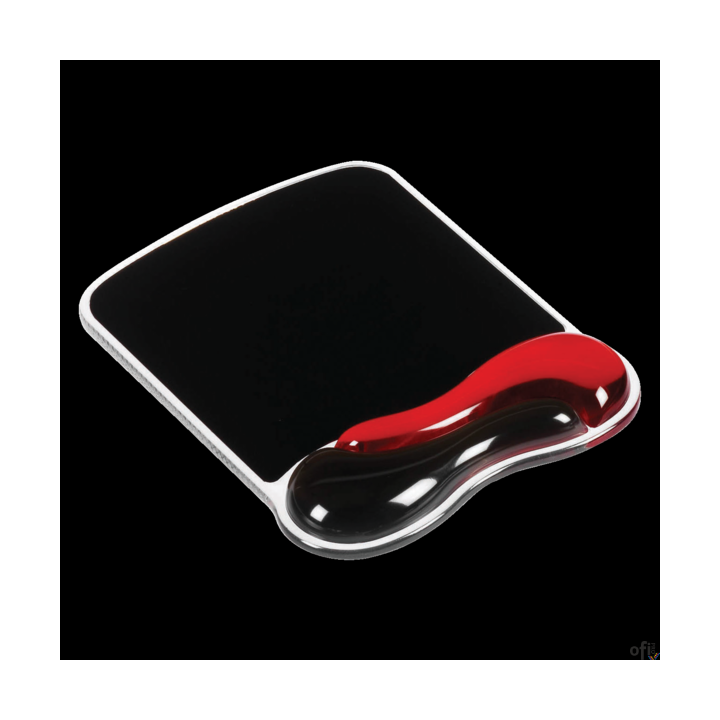 Podkładka pod mysz czerwono-czarna 62402 cristal KENSINGTON