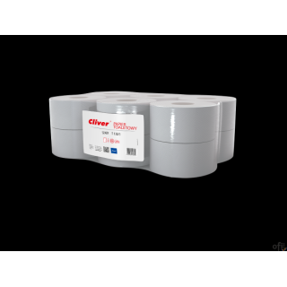 Papier toaletowy CLIVER jumbo 130/1 makulatura szary (opak 12 szt.) 6231