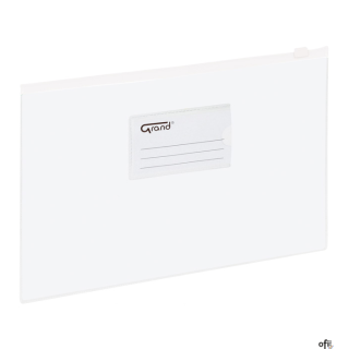 Koperta foliowa A4 na suwak EC009B biała 120-1055 GRAND (X)