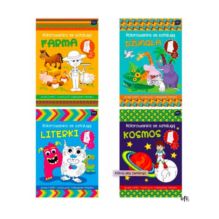 Książeczka A4 ze sztalugą mix 8 wzorów INTERDRUK  5481