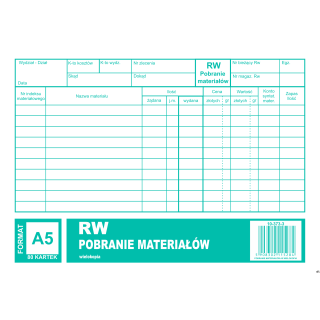 Pobranie materiałów A5, 80 kartek wielokopia, 10-373-3 DOTTS