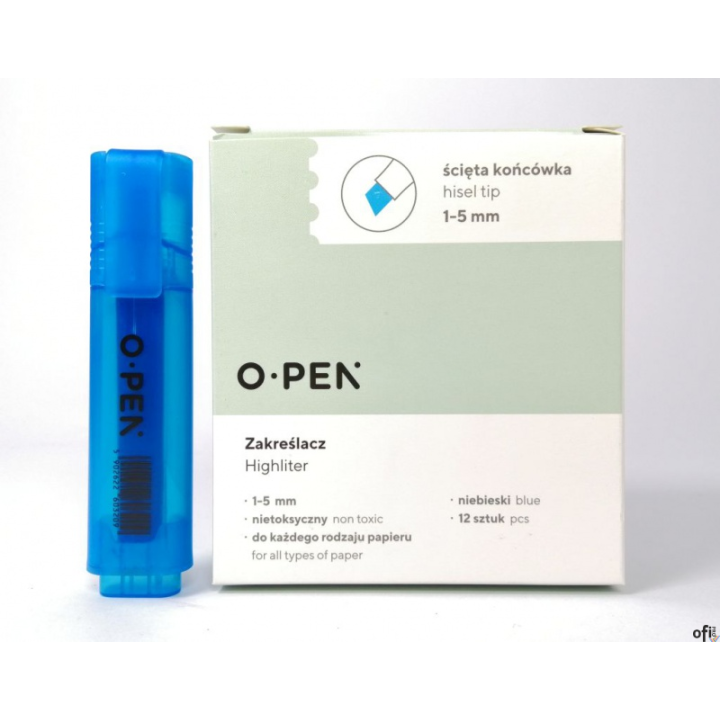 Zakreślacz niebieski DH106 OPEN