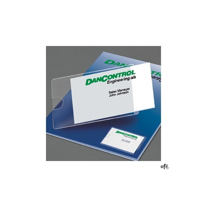 Kieszeń samoprzylepna na wizytówkę 90x65mm otwierana z boku 10 szt. 3L 10106