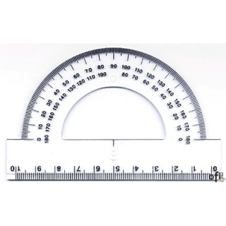 kątomierz 180 stopni DONAU 10 cm, plastikowy