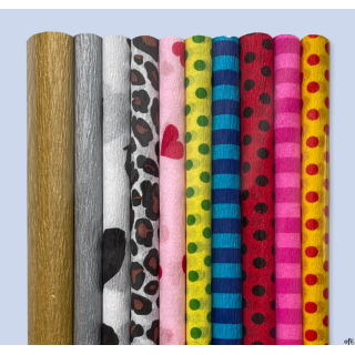 Bibuła marszczona Creatinio 25x200 mały mix wzory komplet 10 sztuk 400153934 TOP-2000