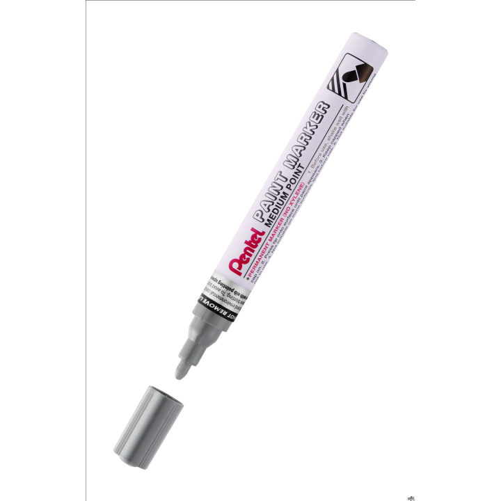 Marker olejowy Pentel średnia okrągła  końcówka,  MMP10-N szary