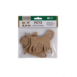 Zestaw kształtów tekturowych PETS, 5 szt, 12x6 cm, Happy Color HA 4512 1206-PE5