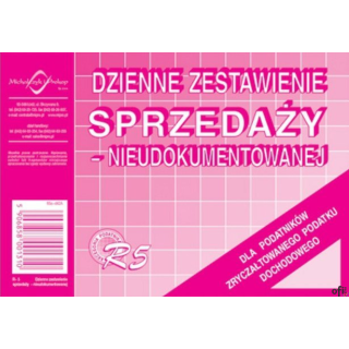 R5N Dzienne zestawienie sprzedaży (nieudokumentowanej) A6 MICHALCZYK