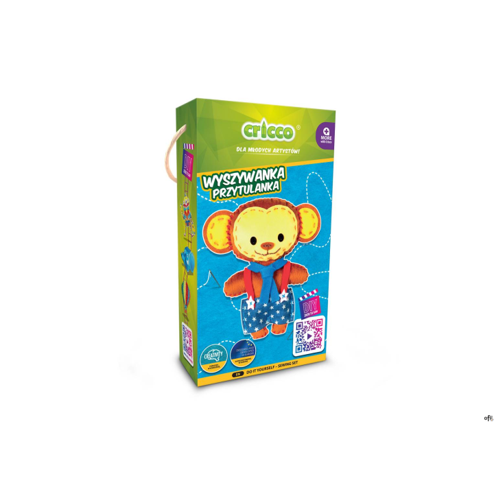 Zestaw ZRÓB TO SAM MAŁPKA CRICCO wyszywanka przytulanka CR121 A (X)