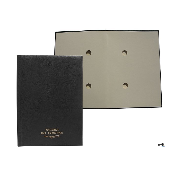 Teczka do podpisu 10k czarna WARTA grzbiet kryty 1824-920-013