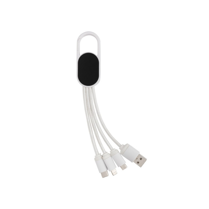 Kabel do ładowania 4 w 1 z karabińczykiem